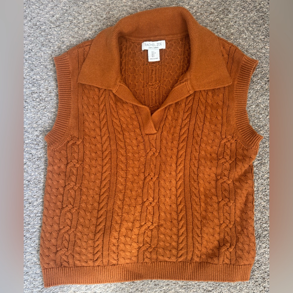 Rachel Zoe Burnt Orange Knit Top